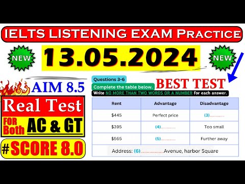 IELTS LISTENING PRACTICE TEST 2024 WITH ANSWERS | 13.05.2024