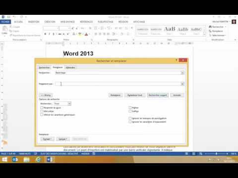 WORD 17 - Remplacer un texte par un autre