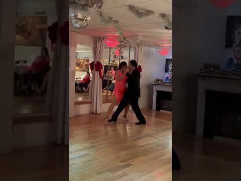  Albano Goldenberg  and  Angeles Verón  are  dancing  to  the  tango  "  Pata Ancha  "  by  Osvaldo Pugliese  in  2022