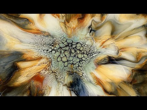 317. MY BEST YET!! Bloom Technique on Lazy Susan, Acrylic Painting #fluidart #art