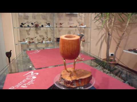 Pipa radica half bent pot fatta a mano - www.paronellipipe.it