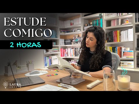 Estude Comigo em TEMPO REAL (2 horas) #370 | Study with me | Laura Amorim