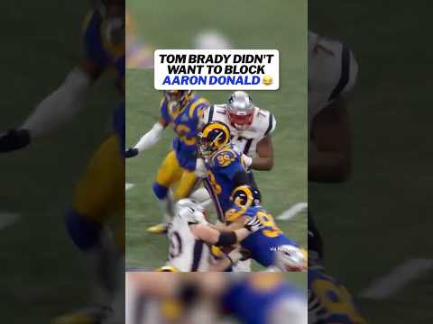 Tom Brady didn’t want any part of Aaron Donald during Super Bowl LIII 😂 #nfl #rams #micdup