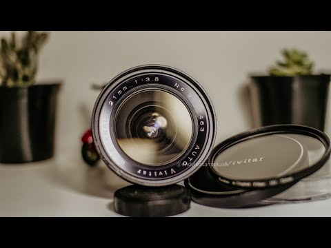 Wide manual lens VIVITAR 21mm f3.8 mounting minolta MD