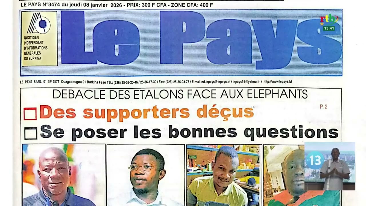 Tentative de coup d’Etat déjouée au BF et la défaite des Etalons font les choux gras des quotidiens