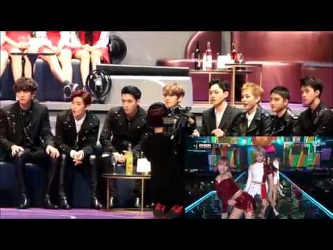 161202 EXO reaction to TWICE Cheer Up/TT @ MAMA 2016