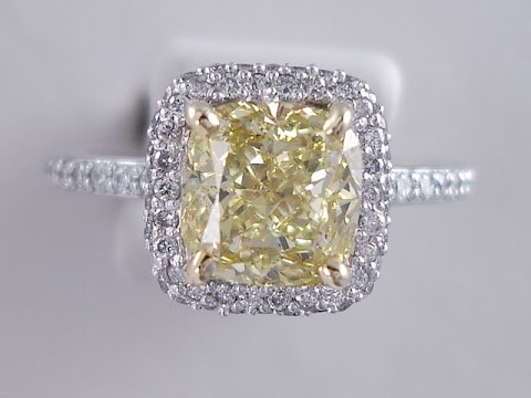 2.54 ctw Cushion Cut Diamond Engagement Ring - BigDiamondsUSA