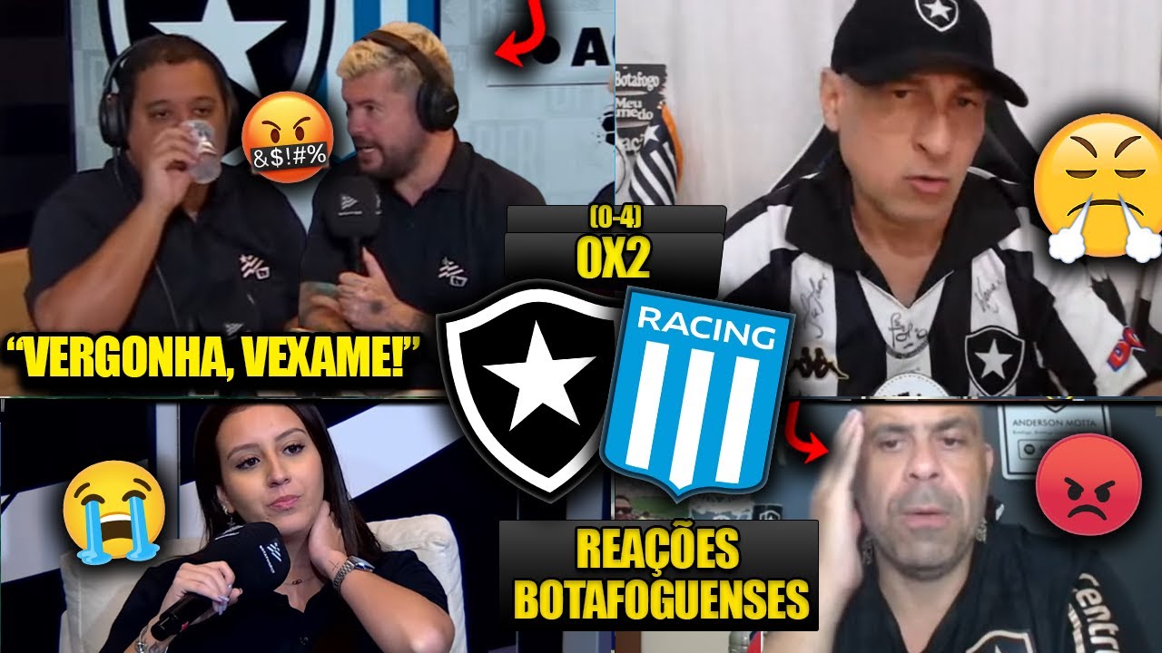 REAÇÕES dos BOTAFOGUENSES FURIOSOS com a DERROTA - BOTAFOGO 0X2 RACING [REACT RECOPA 2025]