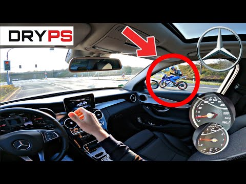 Mercedes-Benz C 180 W205 - TOP SPEED DRIVE ON GERMAN AUTOBAHN - POV