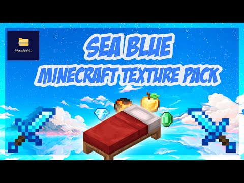 Minecraft Sea Blue 16x16 Texture Pack! (Bedwars) - Montage & How To Install