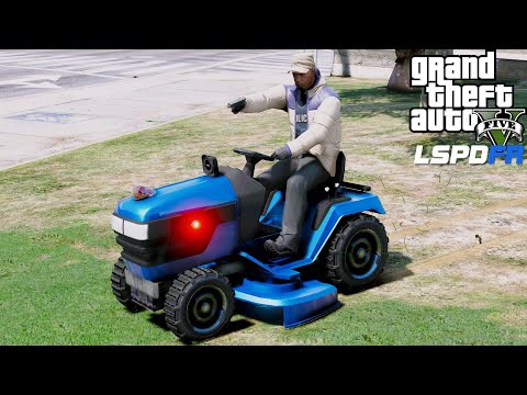 GTA 5 LSPDFR #759 Undercover Cops On Unmarked Police Lawnmower Chase Wanted Criminals At High Speeds