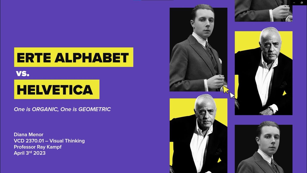 Erte Alphabet Series and Helvetica: One Is Organic, One Is Geometric