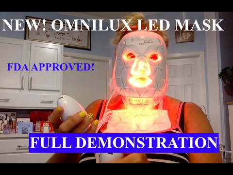Omnilux Contour Light Therapy, New Face Mask.  Full Demonstration. #omnilux #lighttherapy #LEDmask