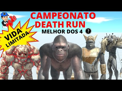 Melhor dos 4 Death Run Com Vida Limitada Campeonato   Animal Revolt Battle Simulator