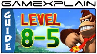 Donkey Kong Country Returns 3D: Bobbing Basalt 8-5 (Puzzle Pieces, KONG Letters Guide, Walkthrough)