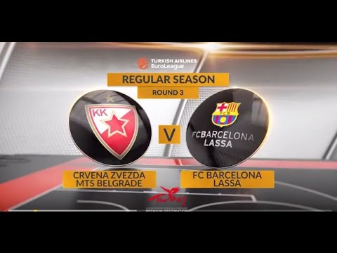 EuroLeague Highlights RS Round 3: Crvena Zvezda mts Belgrade 76-65 FC Barcelona Lassa