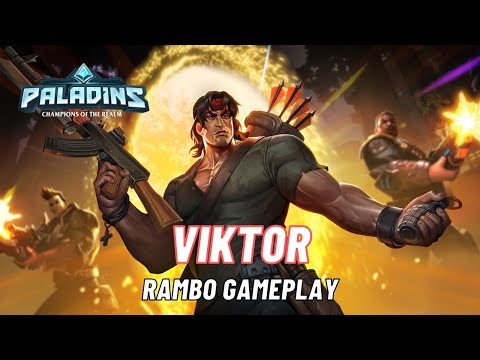 VIKTOR RAMBO GAMEPLAY ( BATALLA POR EQUIPOS ) - PALADINS