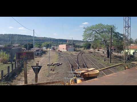 Partindo da estação de Itirapina SP (visão da cabine do maquinista)