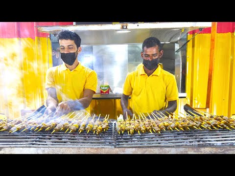 Omani STREET FOOD at NIGHT!! Endless Mishkak + Omani Burgers | Muscat, Oman