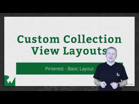Pinterest Basic Layout Custom Collection View Layouts in iOS raywenderlich com
