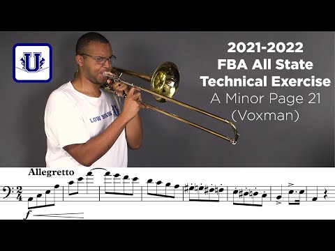2021-2022 FBA Symphonic (Florida) Trombone Technical Exercise Allegretto Voxman Selected Studies