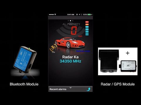 AntiLaser Priority: Radar and Laser Alert Demo running ALPConnect