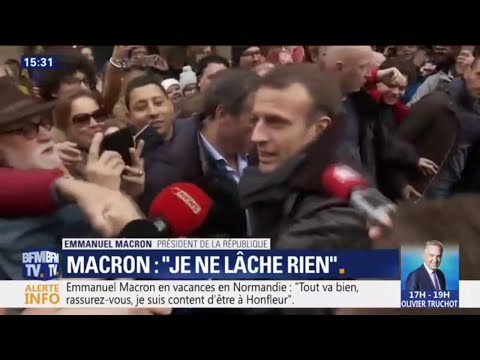 Macron à Honfleur: "Je ne lâche rien"