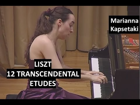 Liszt 12 Transcendental Etudes (Complete) - Piano: Marianna Kapsetaki - Live