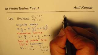 How to add Infinite Geometric Series in Sigma Notation