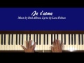 Lara Fabian Je t'aime Piano Tutorial 