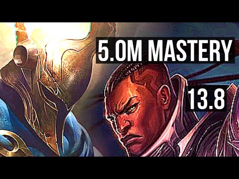 PANTHEON vs LUCIAN (TOP) | 5.0M mastery, 1200+ games, 5/3/17 | KR Master | 13.8