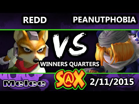 S@X - VGBC | Redd (Fox) Vs. Peanutphobia (Sheik, Marth) SSBM Winners Quarters - Melee
