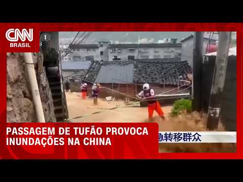 Tufão Saudel provoca chuvas torrenciais e inundações na costa da China | CNN 360°