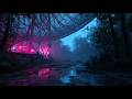 Cyber Rain Forest 30 MIN Ambient Soundscape Rainy Night Satellite Base Under Antenna