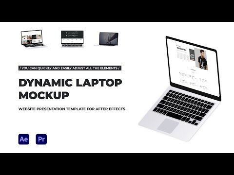 Dynamic Laptop Mockup - Website Presentation | After Effects and Premiere Pro Template