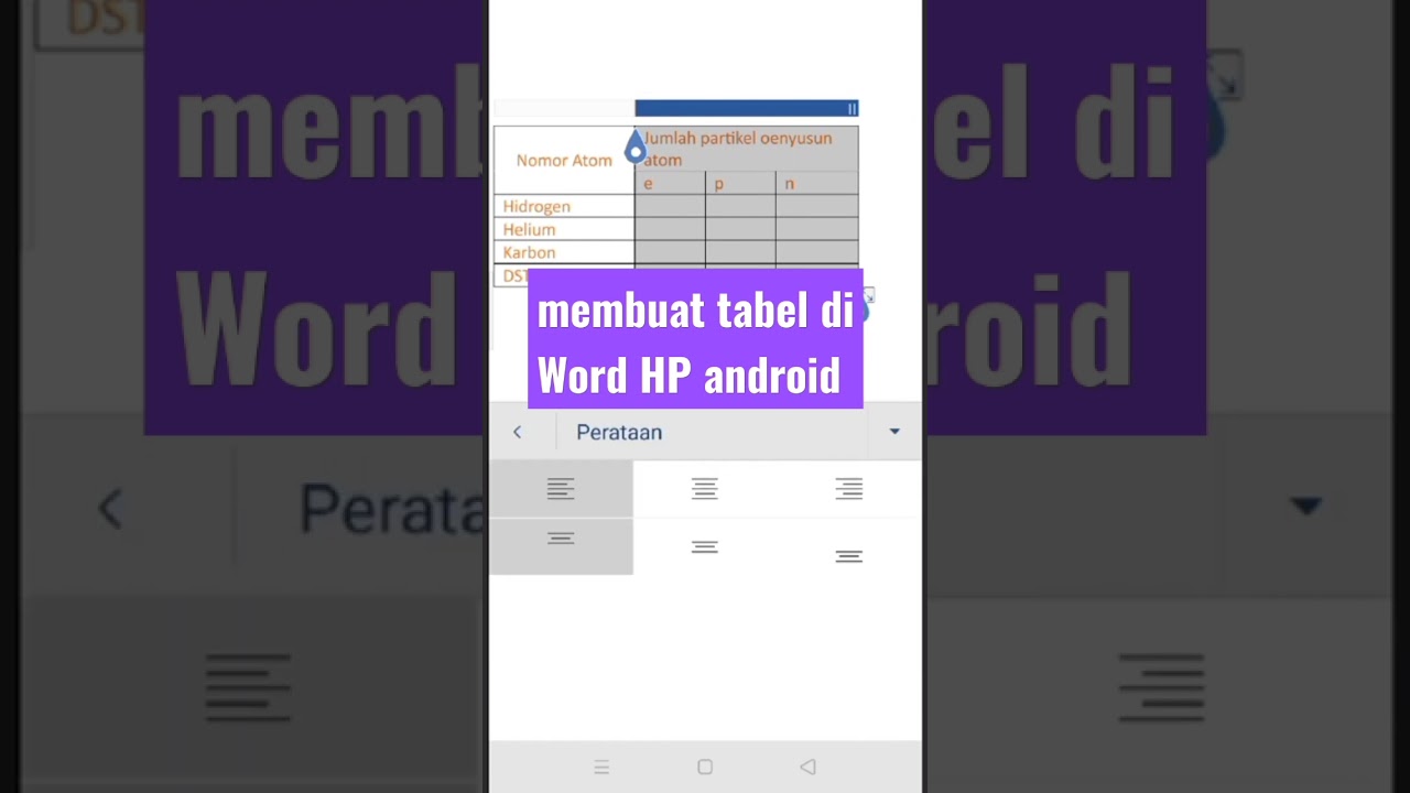 CREATING TABLES IN WORD ON ANDROID PHONES