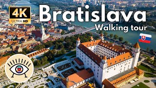 Bratislava, Slovakia [4K] HDR ✅ “Walking Tour” Walk with subtitles!