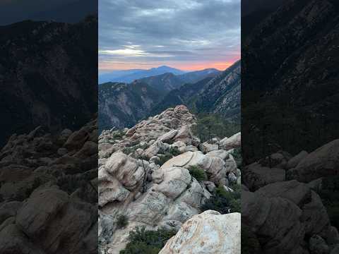 Sunset panorama from Santa Barbara’s White Mountain, Rock Garden & Maze