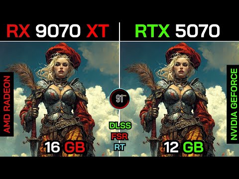 RX 9070 XT VS RTX 5070 + Ryzen™ 7 9800X3D : TEST IN 8 GAMES