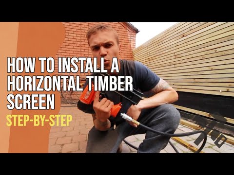 HOW TO Install A Horizontal Timber Screen!! STEP BY STEP!! Fence Guide!