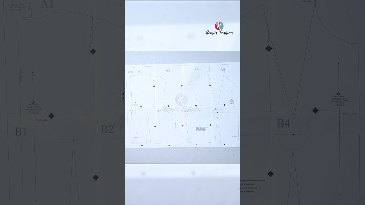 PDF SewingPattern, Basic Bodice Block.