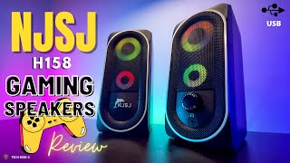 RGB GAMING PC Speakers from NJSJ | Best Budget 2.0 speakers under £30 | Unbox & Review 🔊 | NJSJ H158