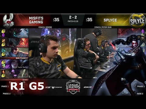 Splyce vs Misfits - Game 5 | Round 1 EU Regional Qualifier for S8 Worlds 2018 | MSF vs SPY G5