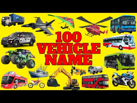 100 Vehicle Names | Types of Vehicles in English | Vehicles Vocabulary Words | Vehicles in English