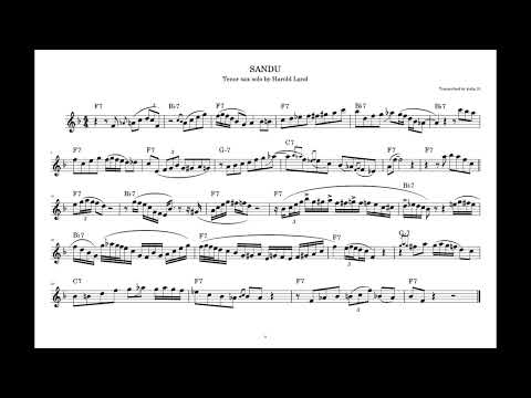Transcription: Sandu - Tenor sax solo by Harnold Land