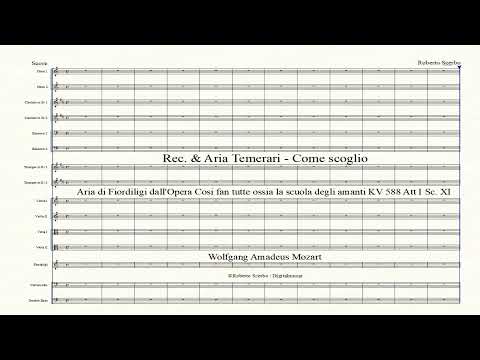 Rec  & Aria Temerari - Come scoglio - Opera comica Cosi fan tutte KV 588 -  OV -  WA Mozart