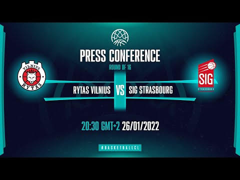 Rytas Vilnius v SIG Strasbourg - Press Conference | Basketball Champions League 2021-22