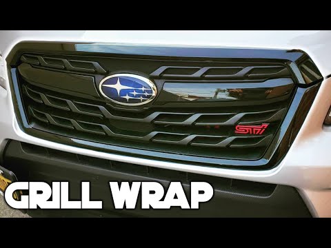 VINYL WRAPPING MY GRILL GLOSS BLACK! | 2014 - 2018 SUBARU FORESTER XT