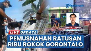 Merugikan Negara! Ratusan Ribu Batang Rokok Ilegal Dimusnahkan di Gorontalo