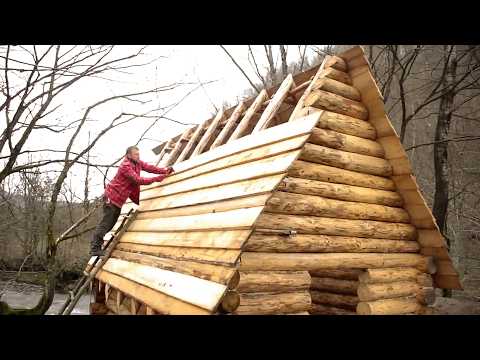 25 Days to Build Cozy Wooden House by the River Complete with Swimming Pool, Garden, and Power Grid